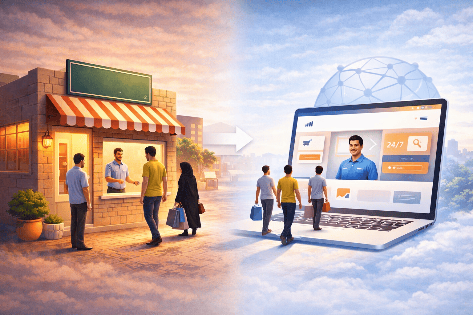 چرا فروش آنلاین در بندرعباس از مغازه‌داری سنتی جلو زده؟